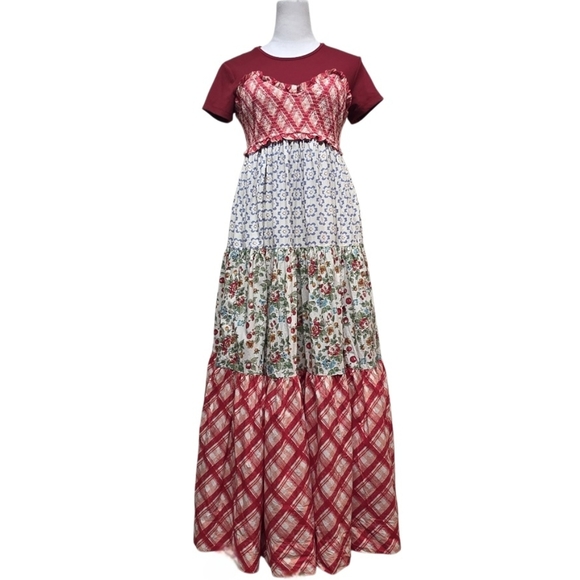 Free Prople - Love Charm Floral Patchwork Maxi Dress Size Medium - Picture 1 of 14